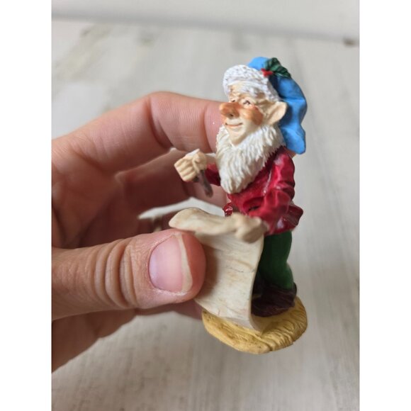 Vintage elf Santa list figurine statue village decor Xmas - Picture 3 of 8